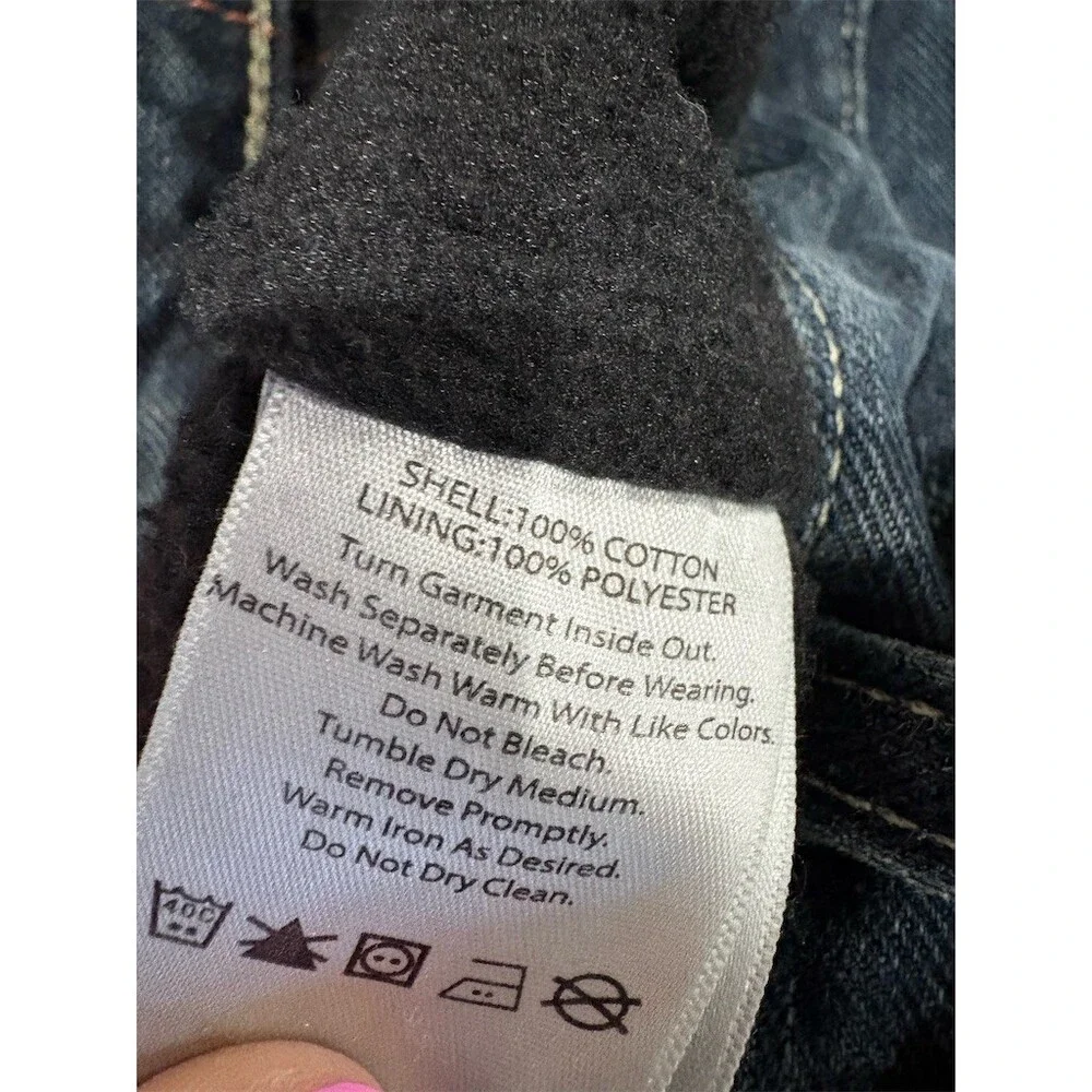 Eddie Bauer Jeans Mens 34x34 Dark Blue Lined Straight Leg 5-Pocket Denim